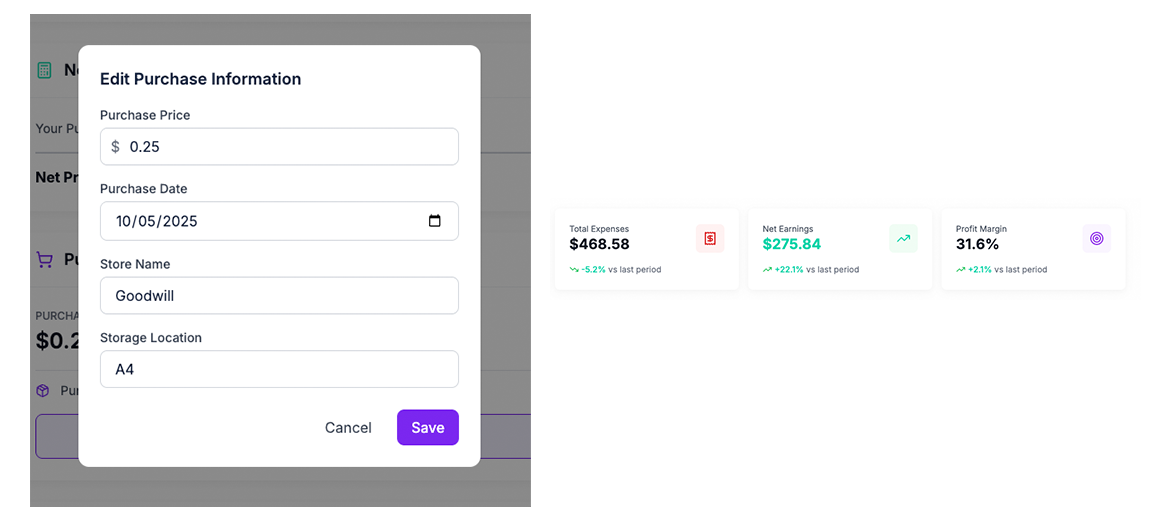 SellerHound Smart Pricing Tools for eBay listings and inventory tracking